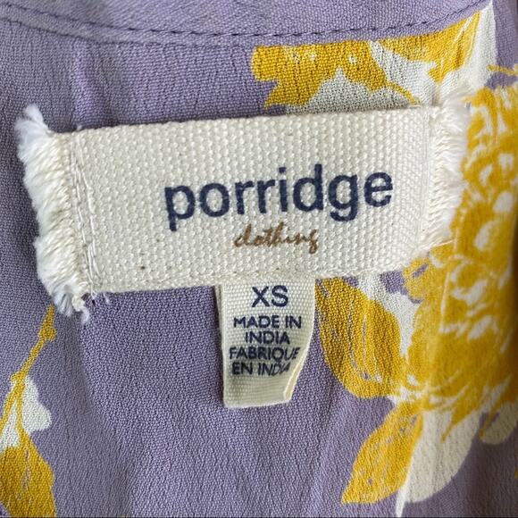PORRIDGE Anthropologie Silverton Violet Floral Sleeveless Tank Blouse‎ Size XS - Picture 8 of 12